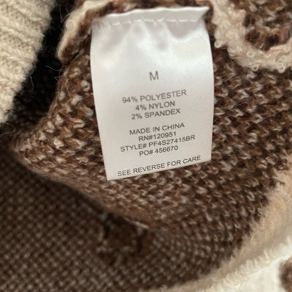 Oak + Meadow Teddy Bear Scoop Neck Long Sleeve Pullover Sweater Size Medium - Picture 5 of 7